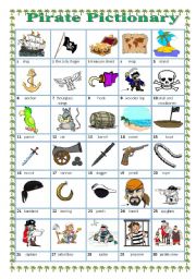 English Worksheet: Pirate Pictionary