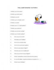 English worksheet: INTERVIEW-PLATTFORM 2