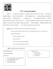 English Worksheet: Metallica