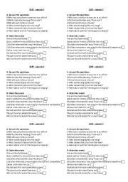 English Worksheet: Glee eps 2 & 3