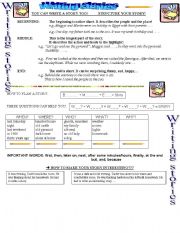 English Worksheet: Writing a story