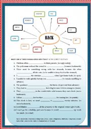 English Worksheet:  PHRASAL WITH THE