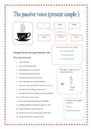 English Worksheet: passive voice: present simple