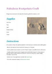 English worksheet: Fingerprint and footprint activities (from all over the web)