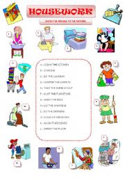 English Worksheet: HOUSEWORK