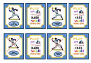 English Worksheet: Sports-Simple present and adverb game cards-set 2 of 5 baseball