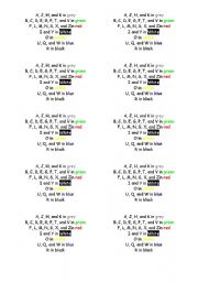 English Worksheet: The alphabet poem