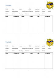 English worksheet: Describing the weather