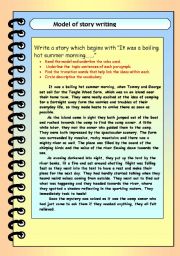 English Worksheet: STORY WRITING