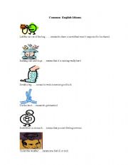English Worksheet: Common English Idioms