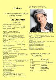 English Worksheet: SONG BRUNO MARS