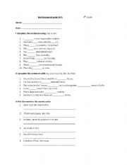 English Worksheet: Verb to be