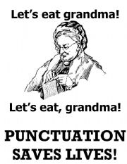 English Worksheet: Punctuation Saves Lives