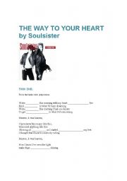English worksheet: The way to your heart by Soulsister