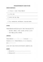 English Worksheet: Professor Puffendorf- After-reading activities 