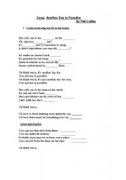 English worksheet: Another Day in Paradise