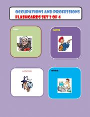 English worksheet: Flaschcards occupations and professions set 2