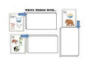 English worksheet: WRITE WORDS with D-E-F