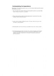 English Worksheet: Correspondence