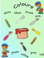 English Worksheet: colours