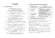 English Worksheet: LISTENING EXERCISE - SONG 