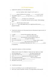 English Worksheet: Grammar Review - Present Progressive or Present Simple