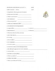 English worksheet: quiz elementary