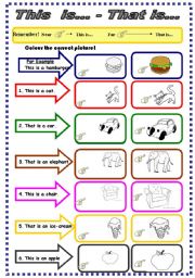 English Worksheet: This and that