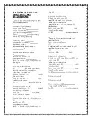 English worksheet: E:T by Katy Perry