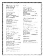 English Worksheet: E:T by Katy Perry