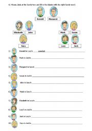 English Worksheet: Family tree