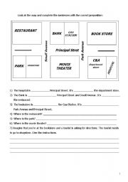 Prepositions of place exercise