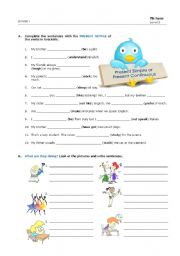 English Worksheet: Present simple_Present continuous