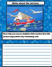 English Worksheet: WRITE ABOUT THE PICTURE