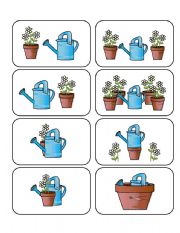 English Worksheet: Where is the Watering Can Preposition Set Part 1