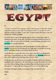 English Worksheet: Egypt