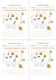 English Worksheet: food and drinks