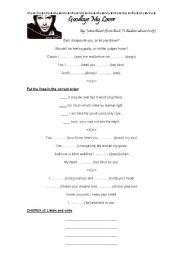 English Worksheet: Goodbye my Lover - James Blunt