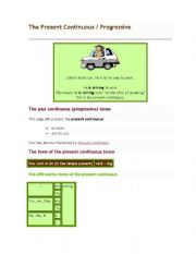 English Worksheet: Present Progressive