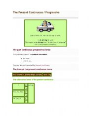 English worksheet: Present Progressive