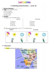 English Worksheet: Last Holiday level A2