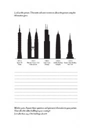 English worksheet: Some Tall Buildings