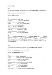 English Worksheet: Present simple