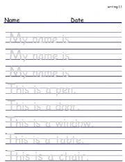 English Worksheet: Simple sentences tracing sheet
