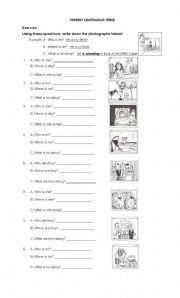 English Worksheet: present continuous