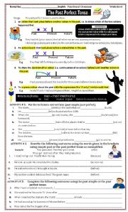 English Worksheet: The Past Perfect Tense         (The Perfect Tenses 2/3)