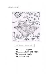 English worksheet: colours