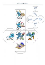 Present Perfect with the Smurfs - roll and build a sentence