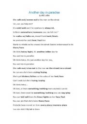 English Worksheet: Another Day in Paradise