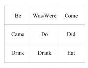 English Worksheet: Irregular Verbs Memory Game